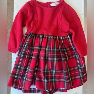 Red Tartan Plaid Kids Holiday Dress